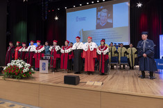 Uroczystość nadania tytułu doktora honoris causa prof. K. Matyjaszewskiemu,